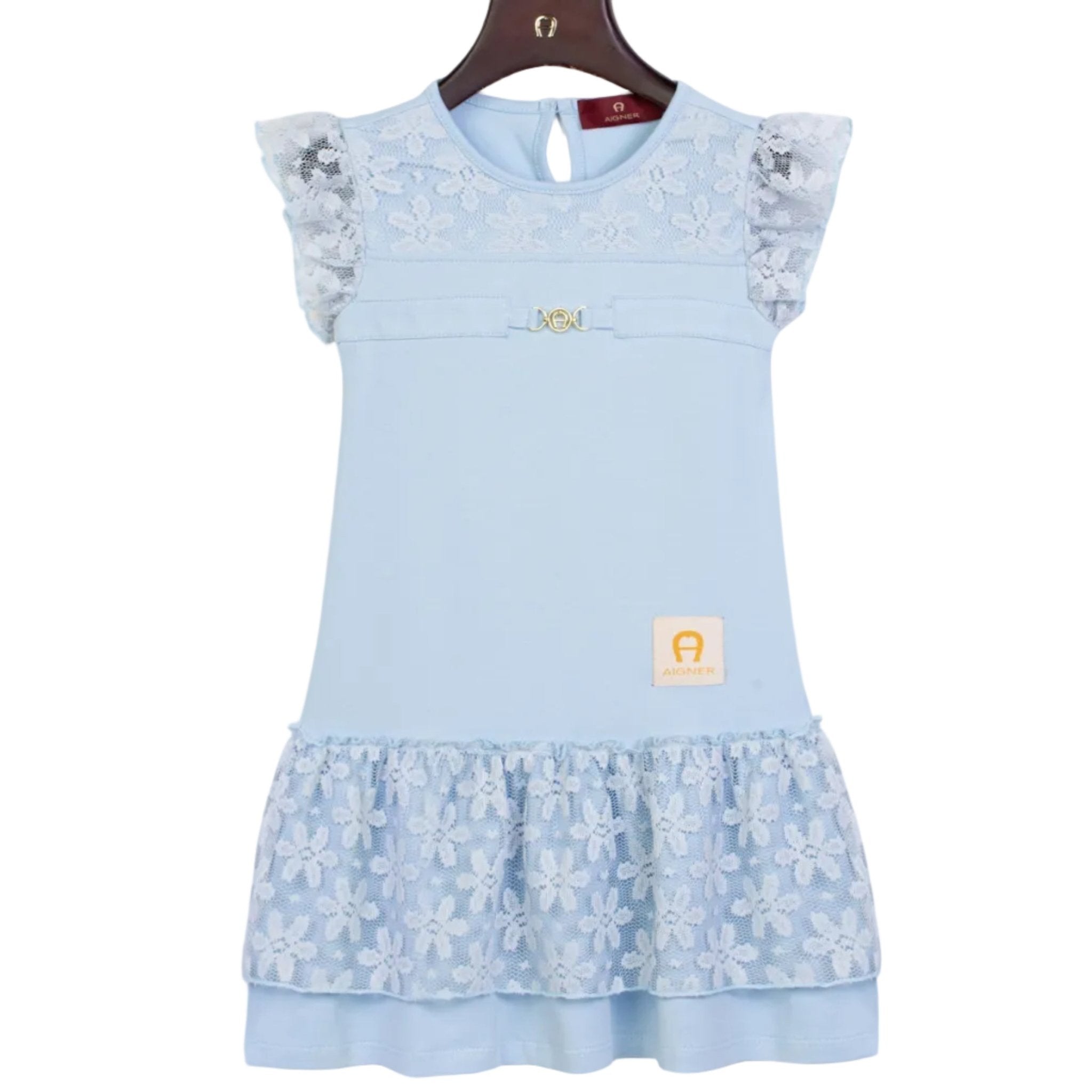 AIGNERFloral Jersey & Lace DressSAVANNA
