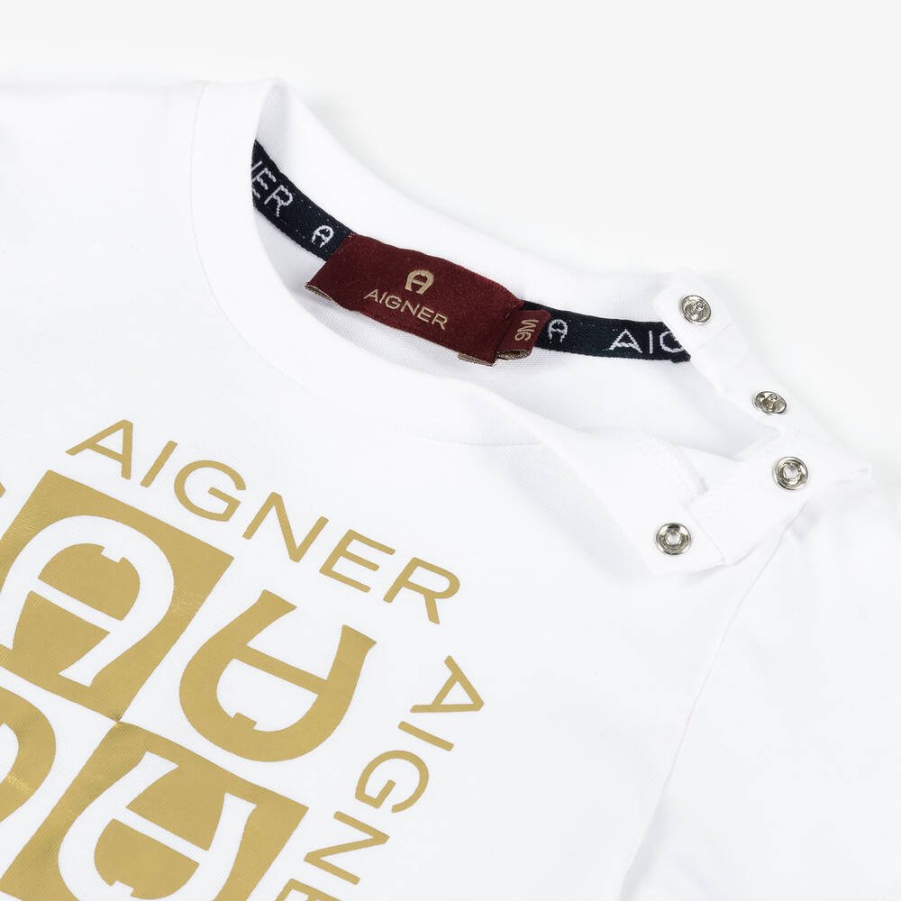 AIGNERLogo Print T-Shirt4062176677666SAVANNA