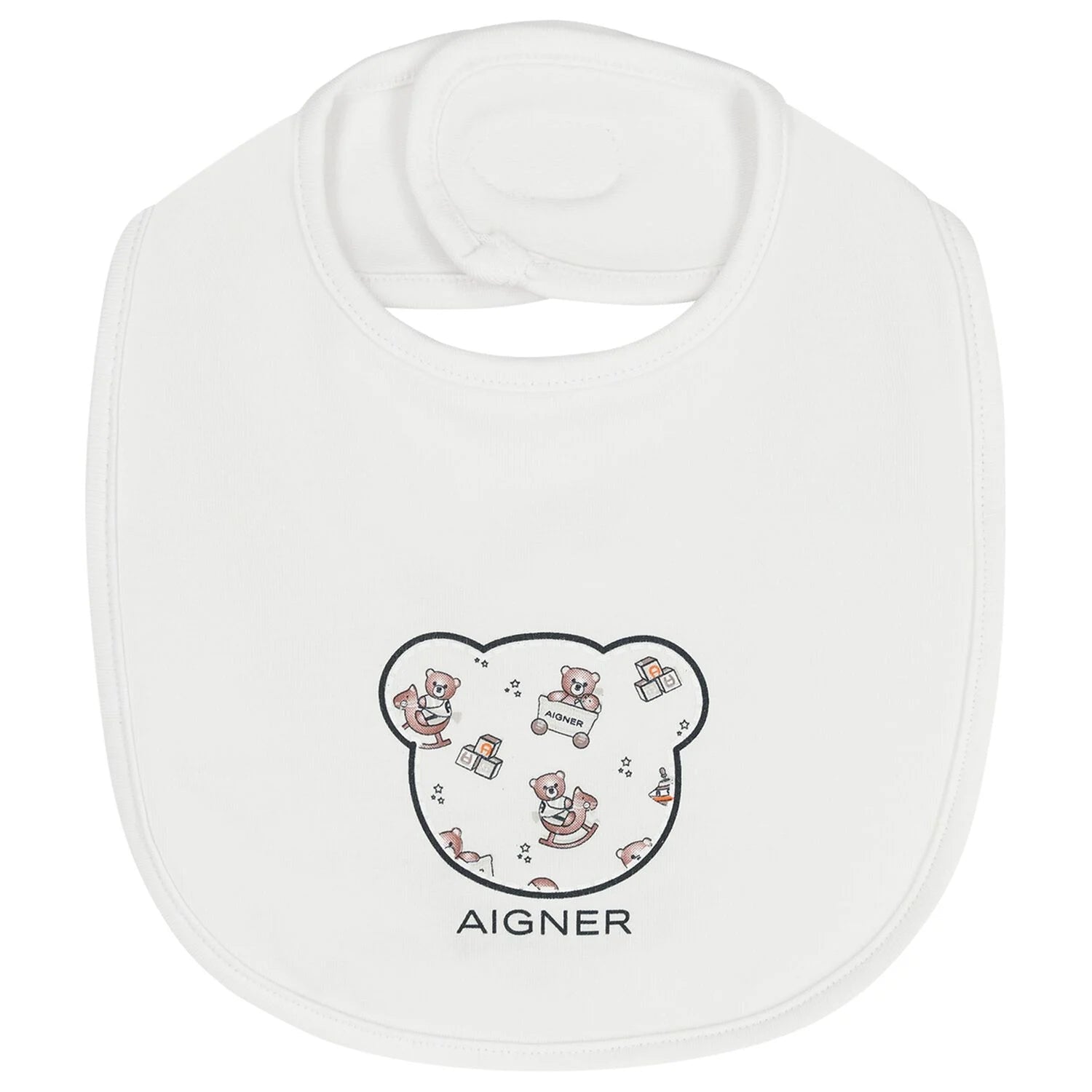 AIGNERTeddy Bear Logo Baby Bib4062176899037SAVANNA
