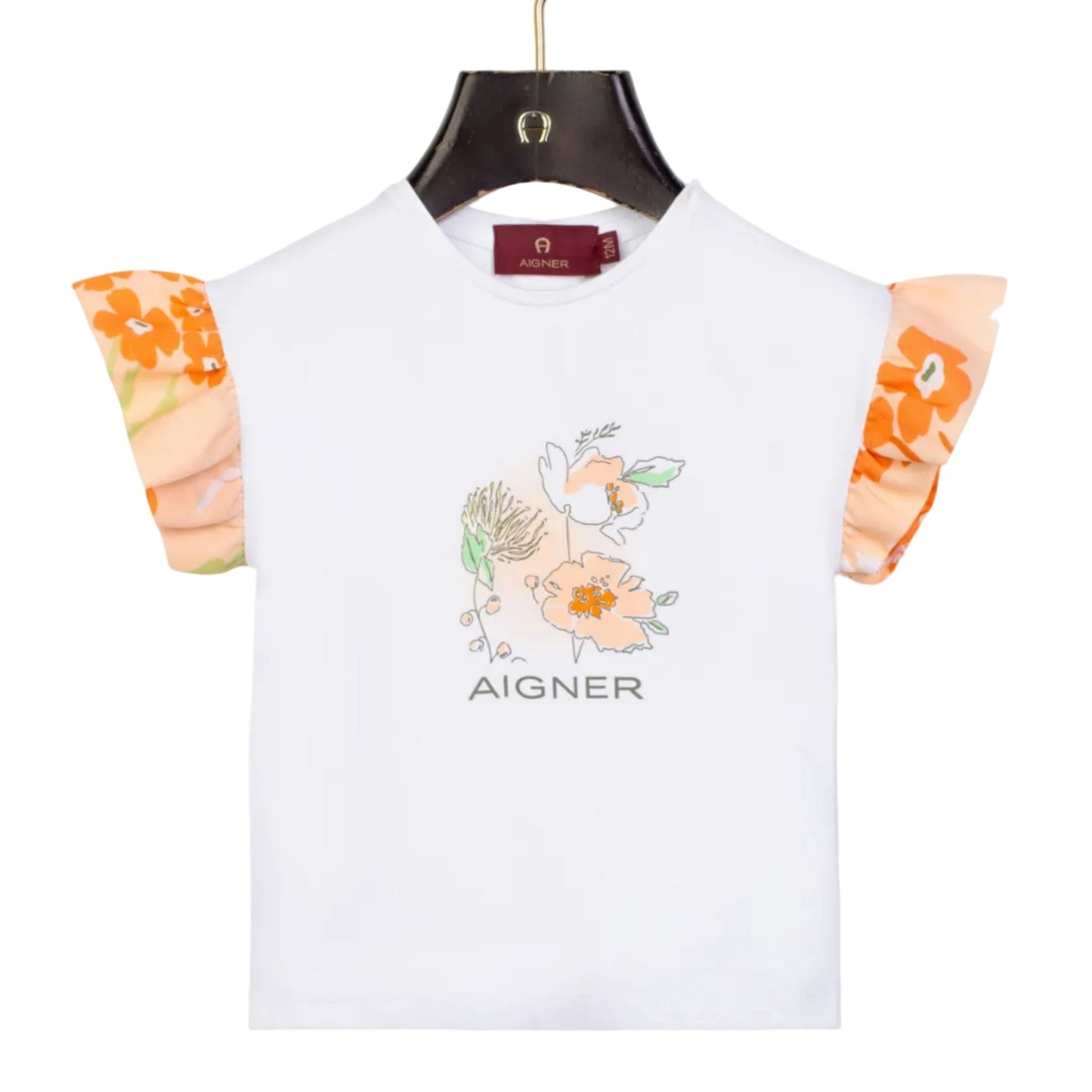 AIGNERTulle Floral Print T-Shirt4062176874119SAVANNA