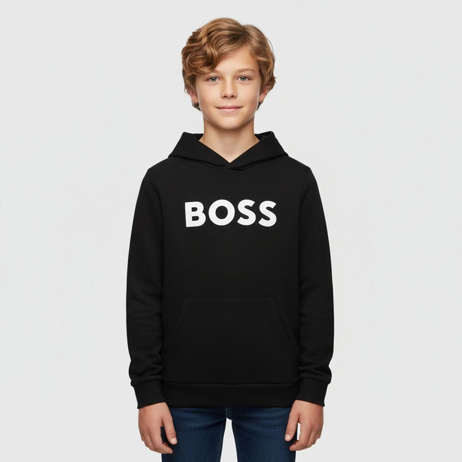 BossLogo Print Hoodie3617165585173SAVANNA