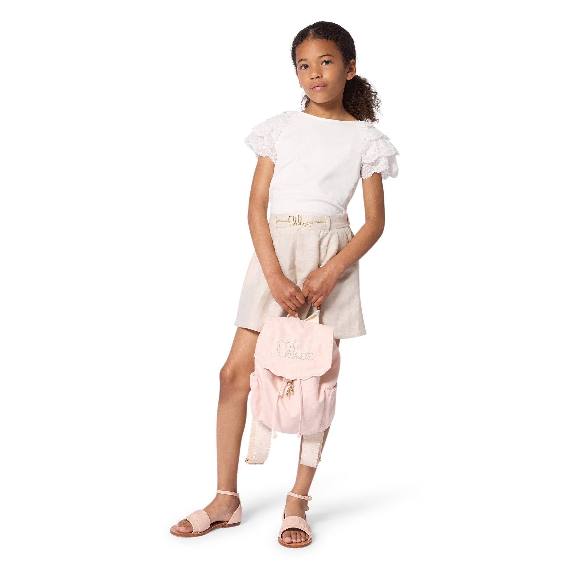 CHLOÉEmbroidered Sleeves T-Shirt3617165833939SAVANNA
