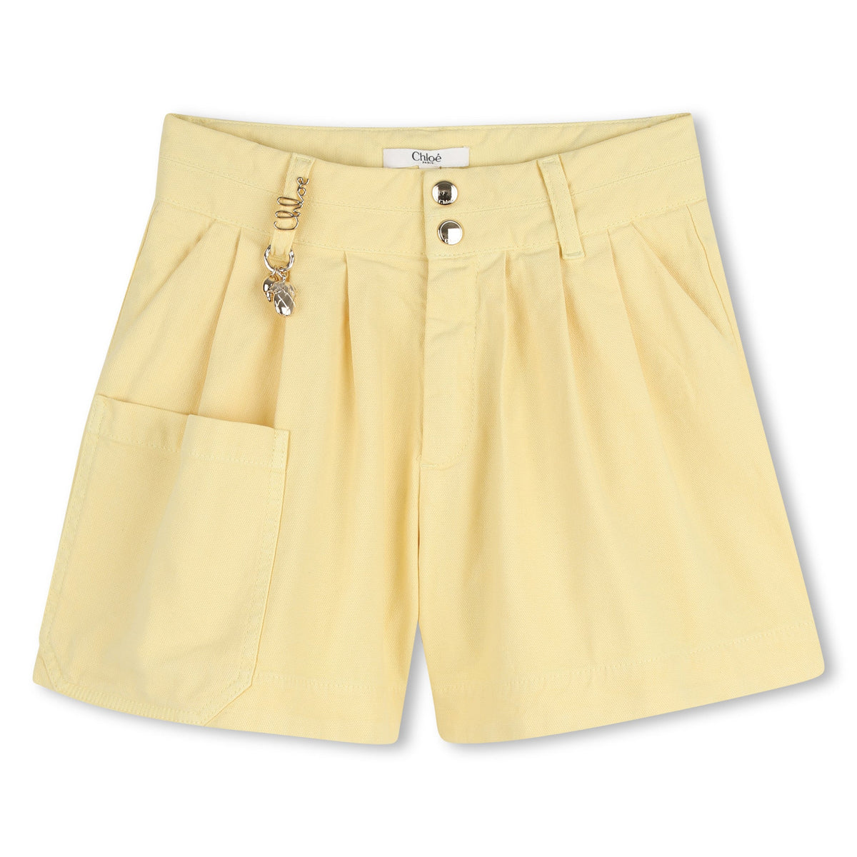 CHLOÉPleated Charm Detail Shorts3617165797309SAVANNA