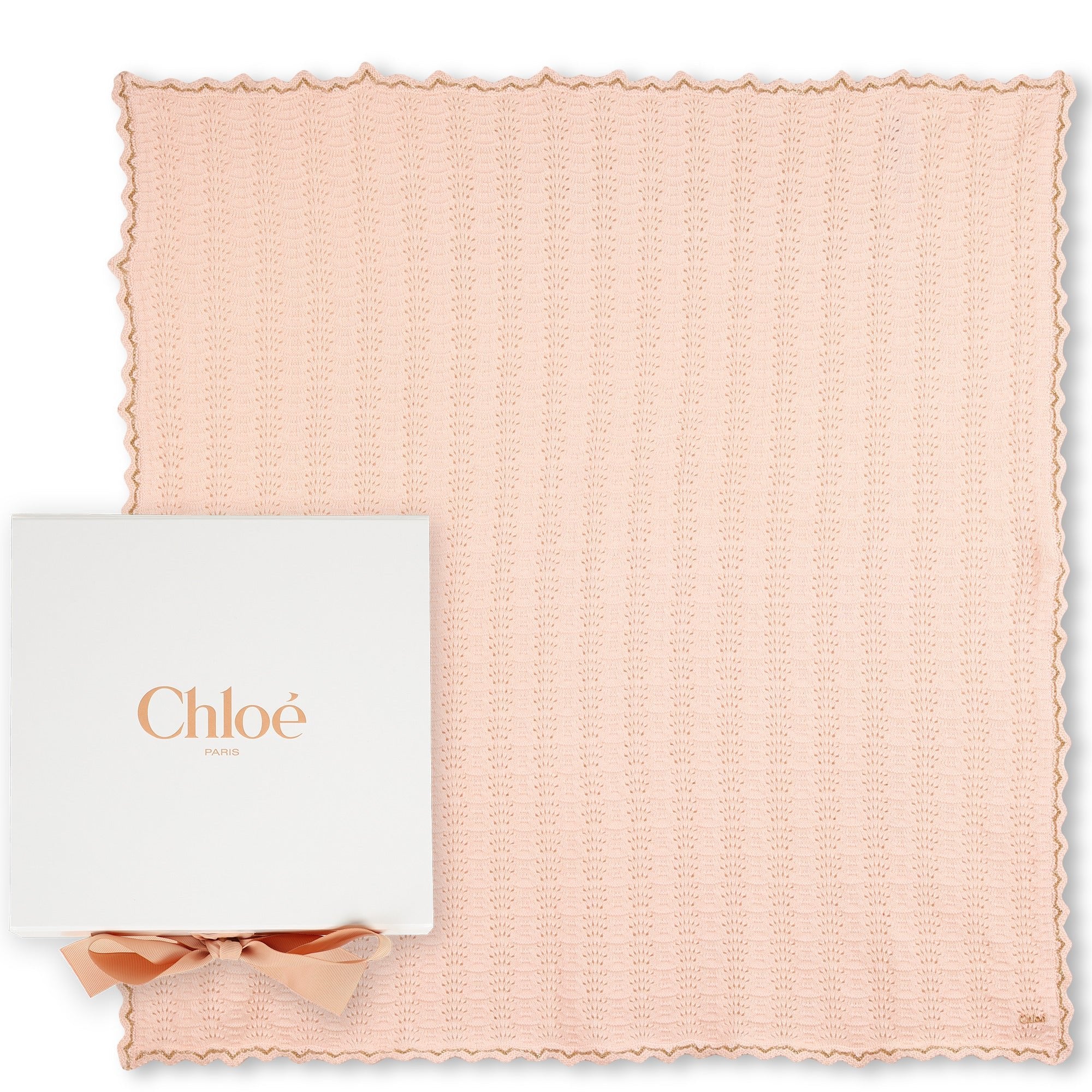 CHLOÉScalloped Trim Blanket3617165987588SAVANNA