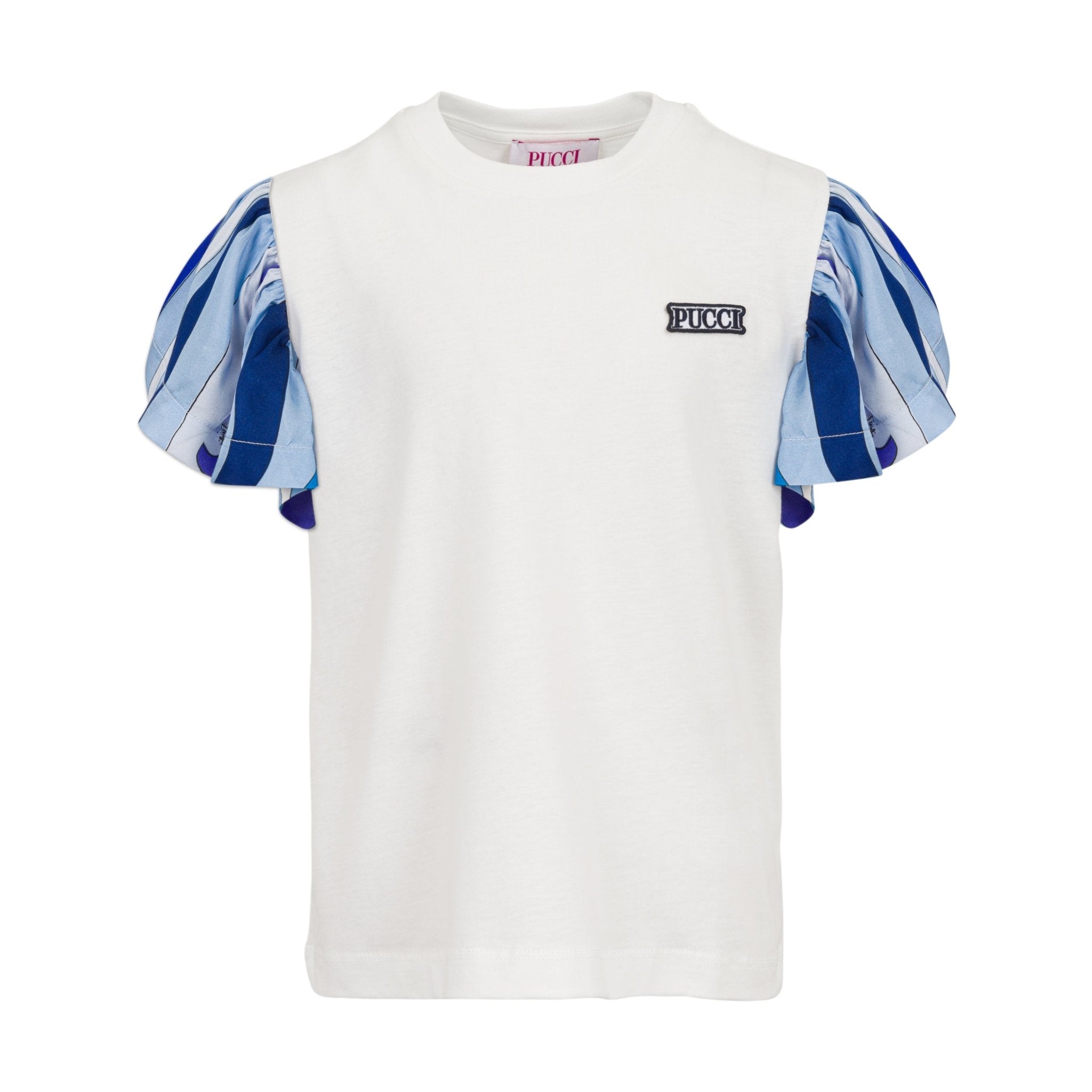 Emilio PucciSheer Striped Puff Sleeves T-Shirt8055178941251SAVANNA