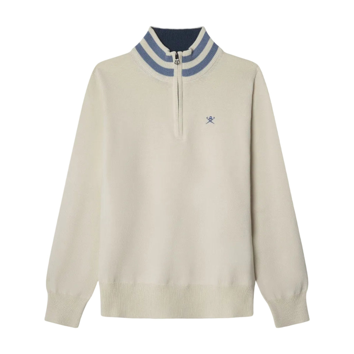 Hackett LondonTipped Quarter Zip Jumper5063261860115SAVANNA