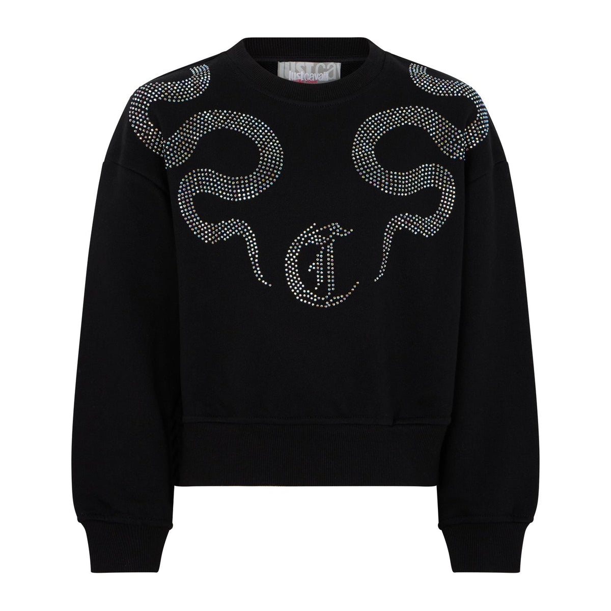 Just CavalliRhinestone Logo Sweatshirt8053638733545SAVANNA