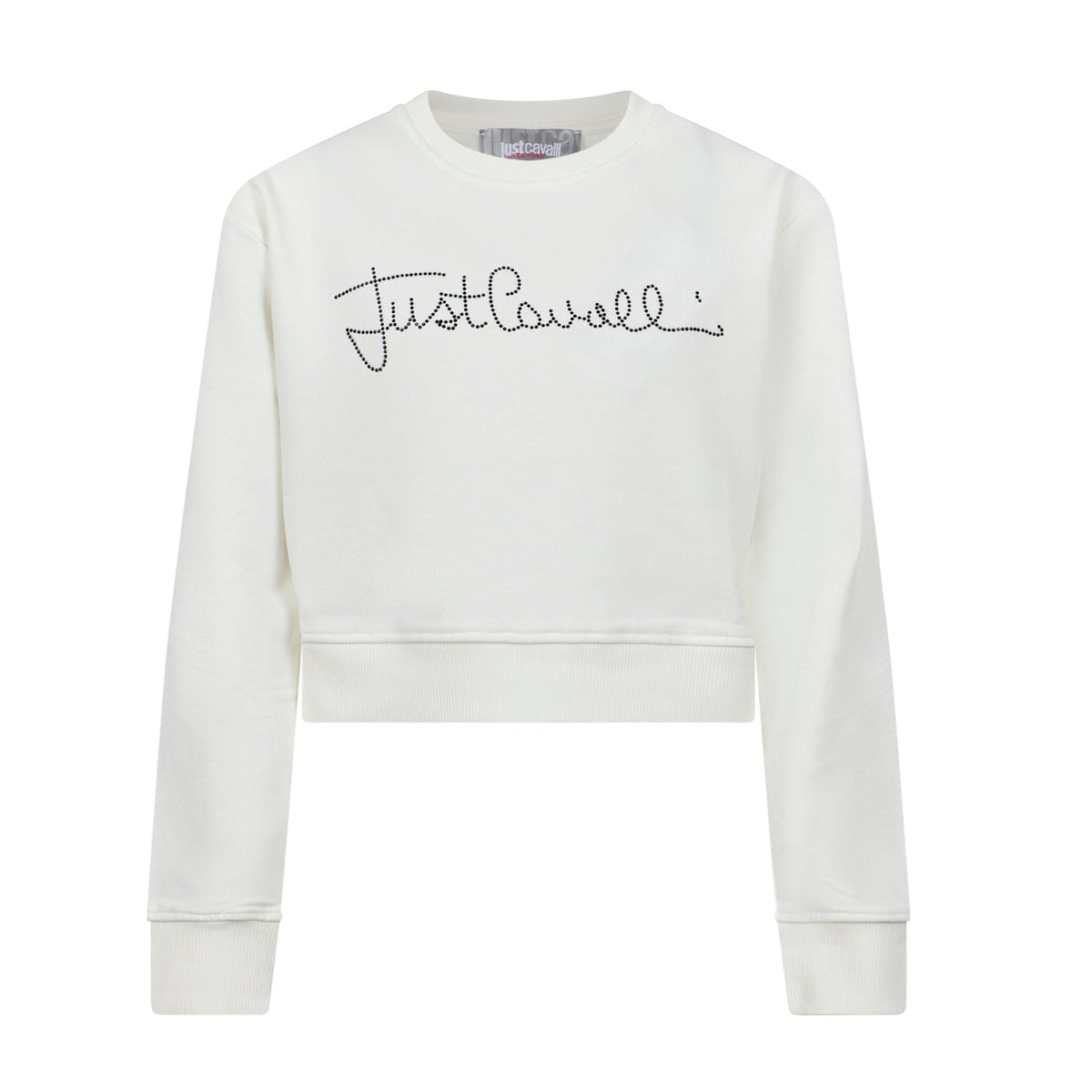 Just CavalliRhinestone Logo Sweatshirt8053638888252SAVANNA