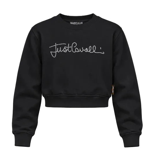 Just CavalliRhinestone Logo Sweatshirt8053638908417SAVANNA