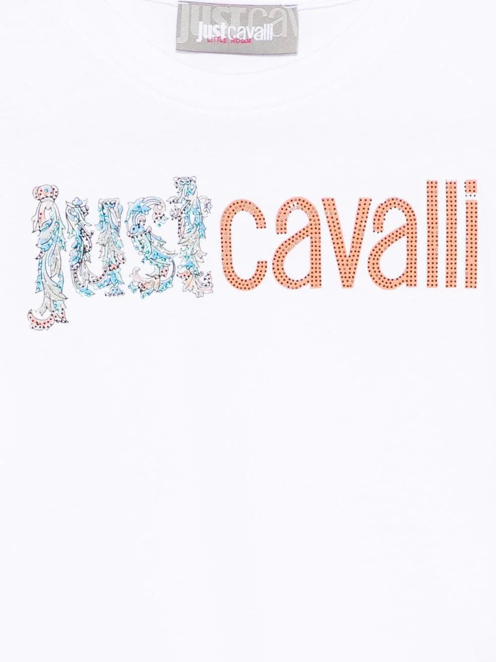 Just CavalliRhinestone Logo T-Shirt8053638521135SAVANNA