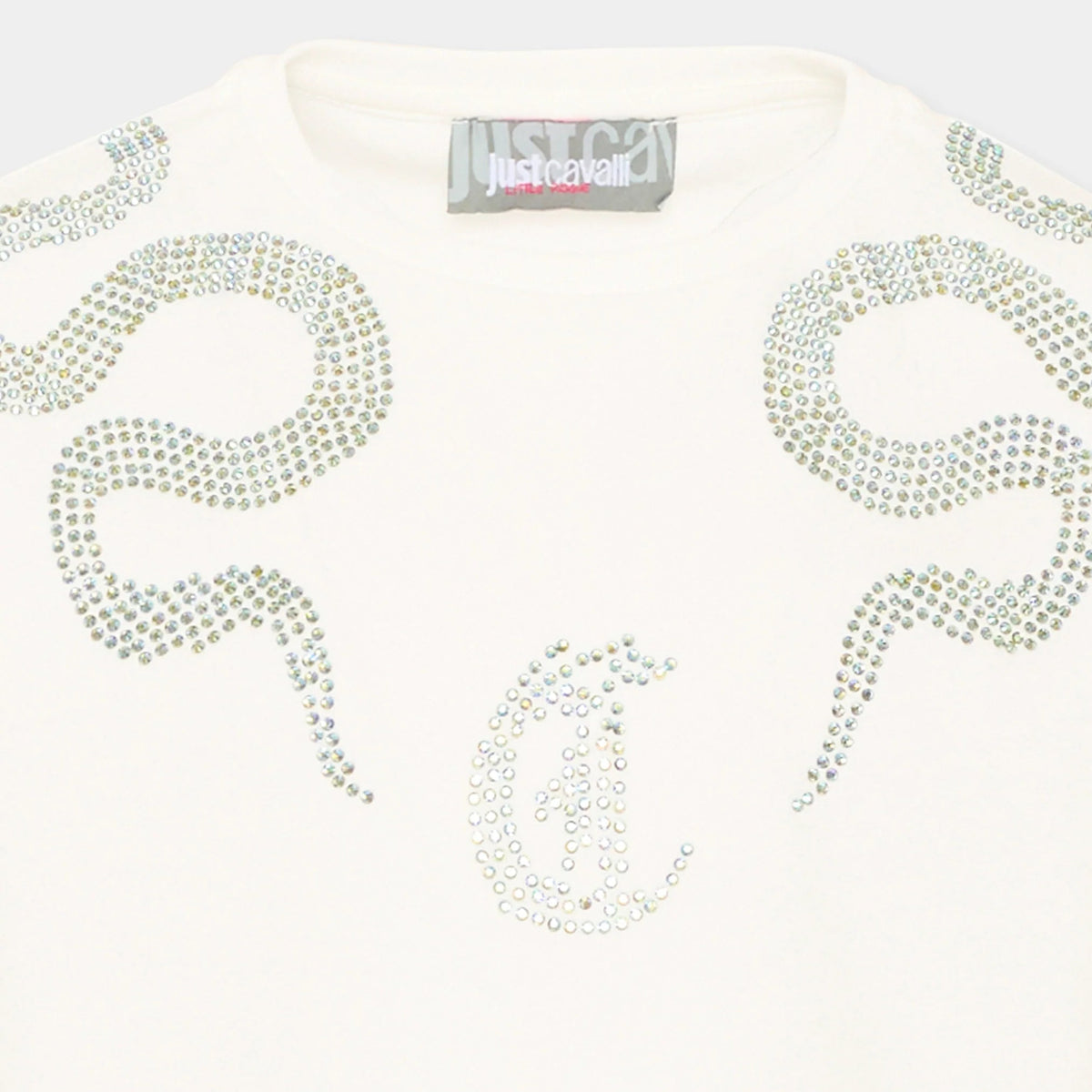 Just CavalliRhinestone Logo T-Shirt8053638906475SAVANNA