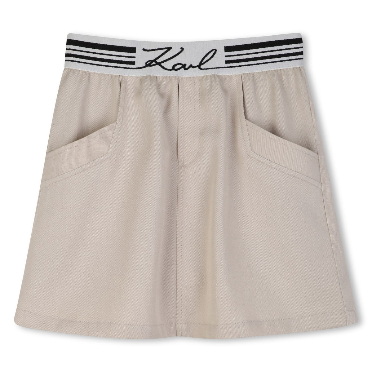 Karl LagerfeldLogo Waistband Twill Skirt3617165978753SAVANNA