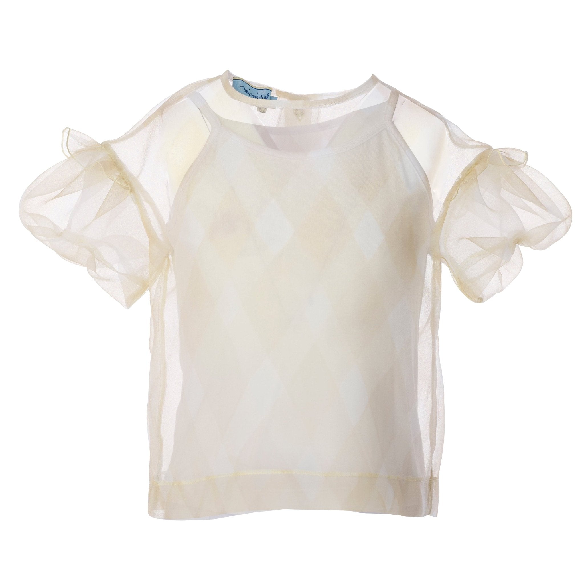 Mi Mi SolGeometric Organza Top8051167621791SAVANNA