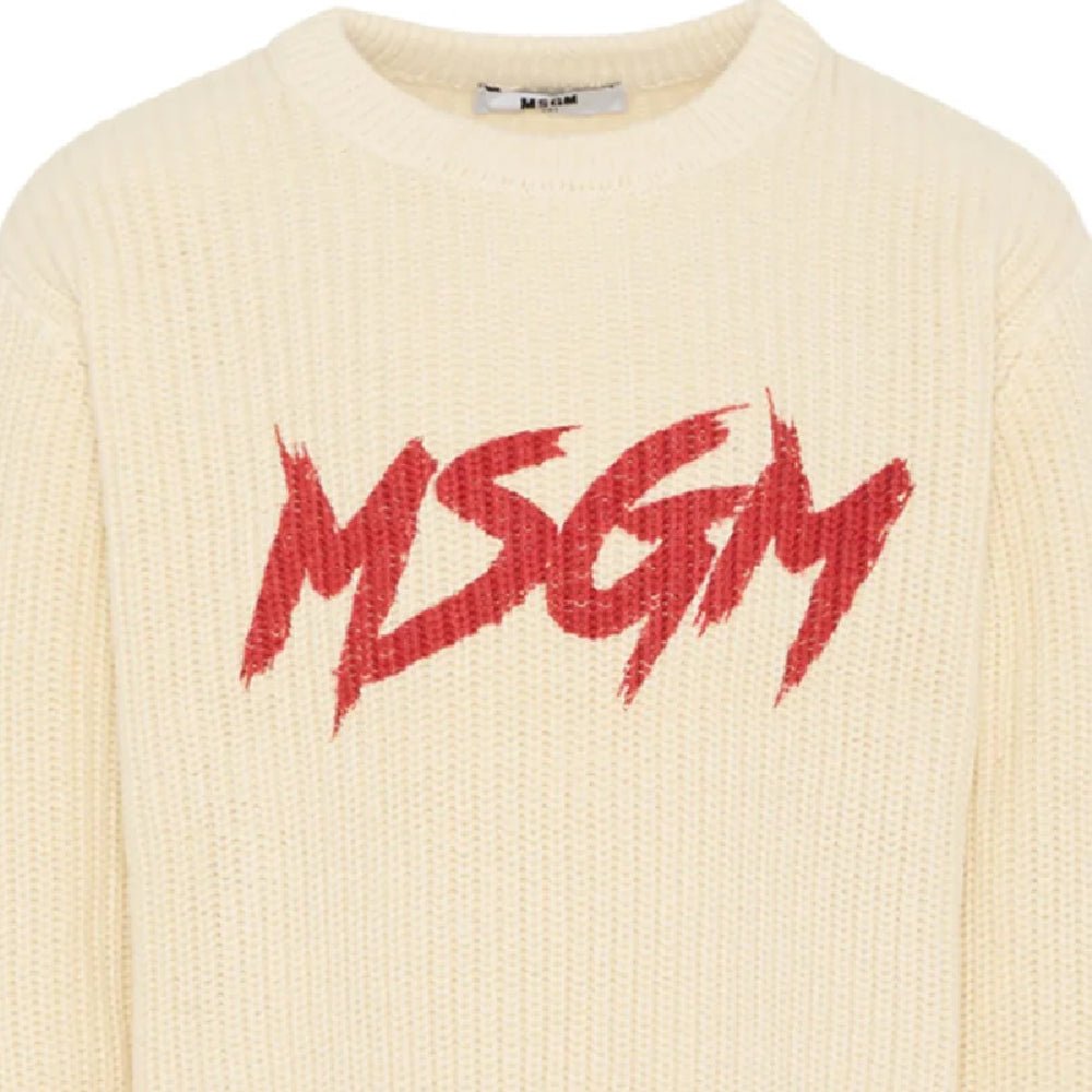 MSGMCrewneck Logo Print Sweatshirt8051883377071SAVANNA