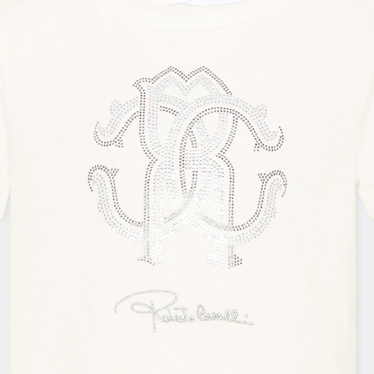 Roberto CavalliCrystal Monogram T-Shirt8053638776030SAVANNA