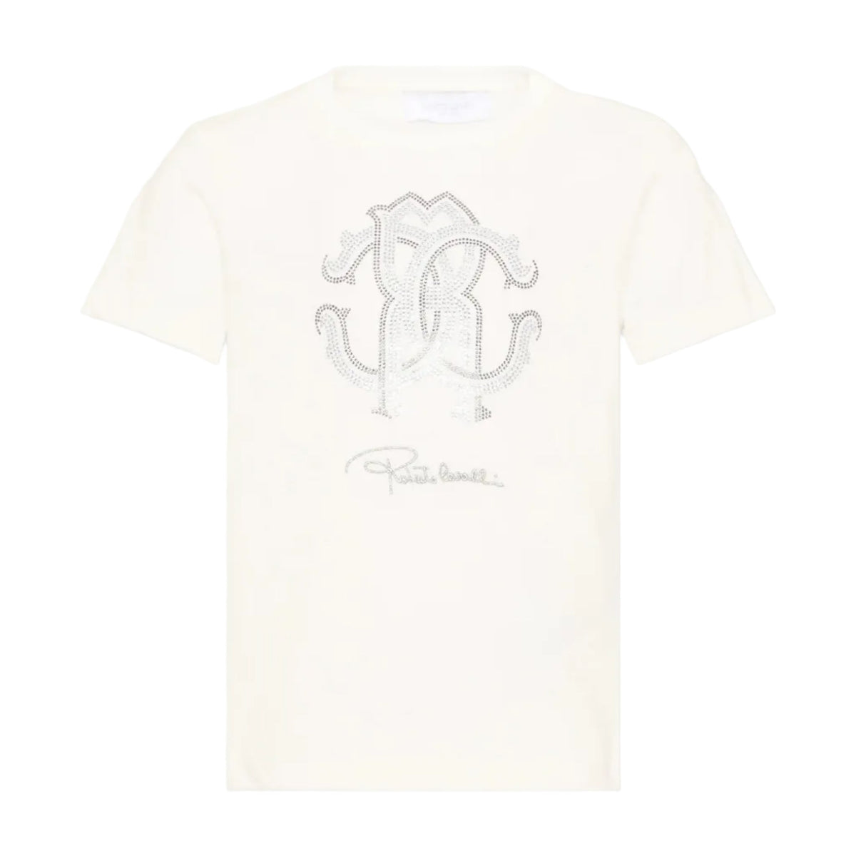 Roberto CavalliCrystal Monogram T-Shirt8053638776030SAVANNA