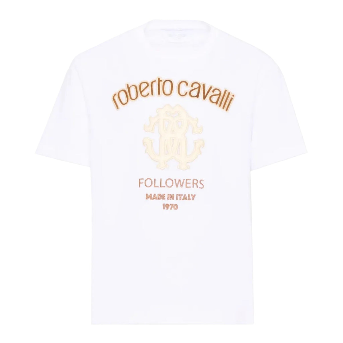 Roberto CavalliLogo Embroidered T-Shirt8053638146444SAVANNA