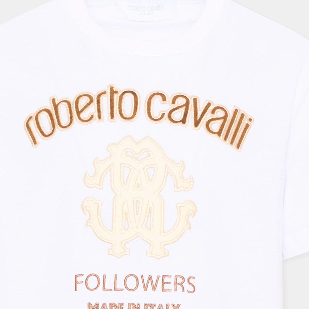 Roberto CavalliLogo Embroidered T-Shirt8053638146444SAVANNA