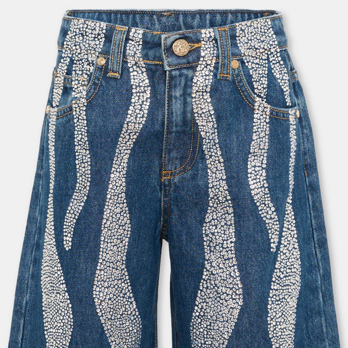 Roberto CavalliRhinestones Denim JeansSAVANNA