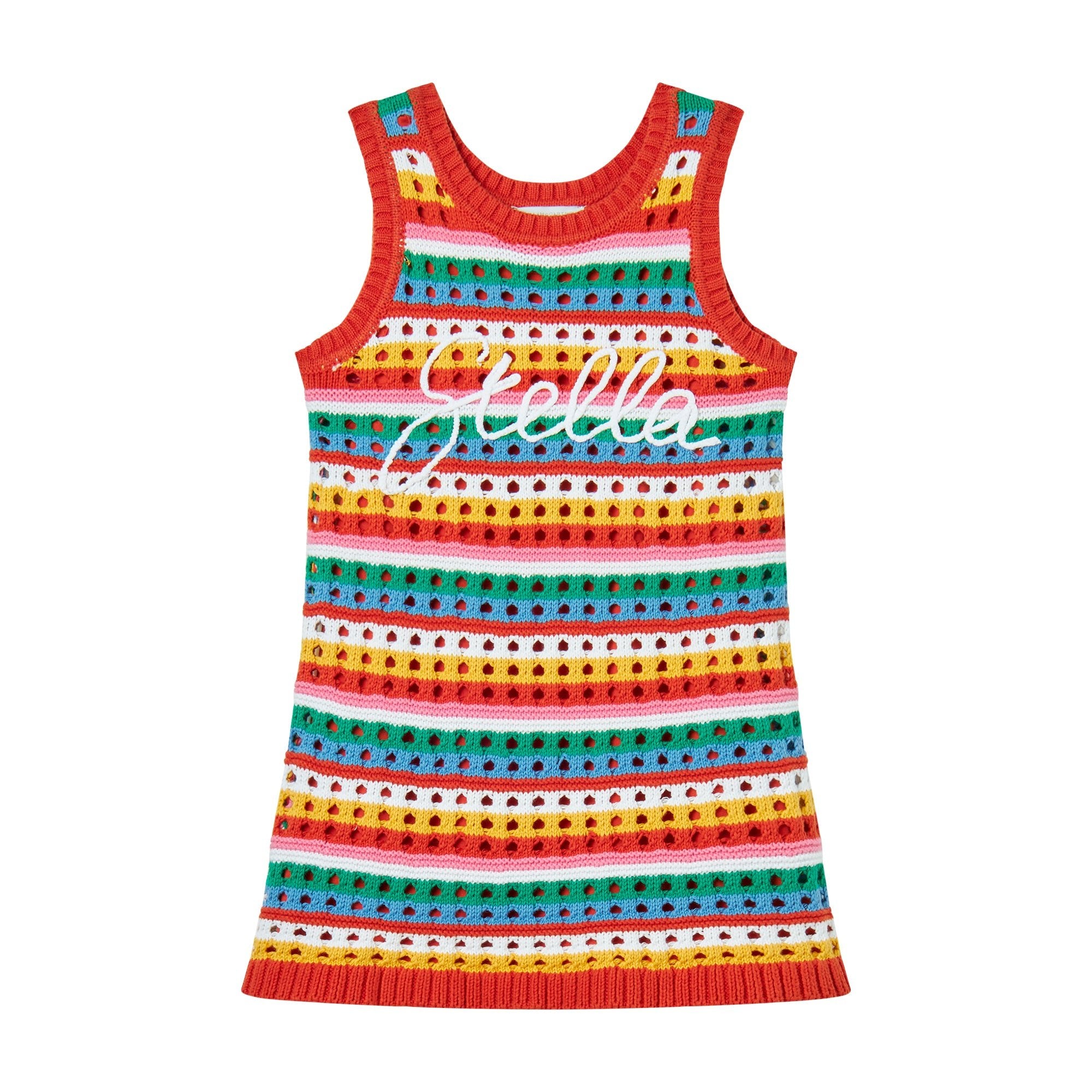 Stella McCartney Embroidered Crochet Sleeveless Dress SAVANNA