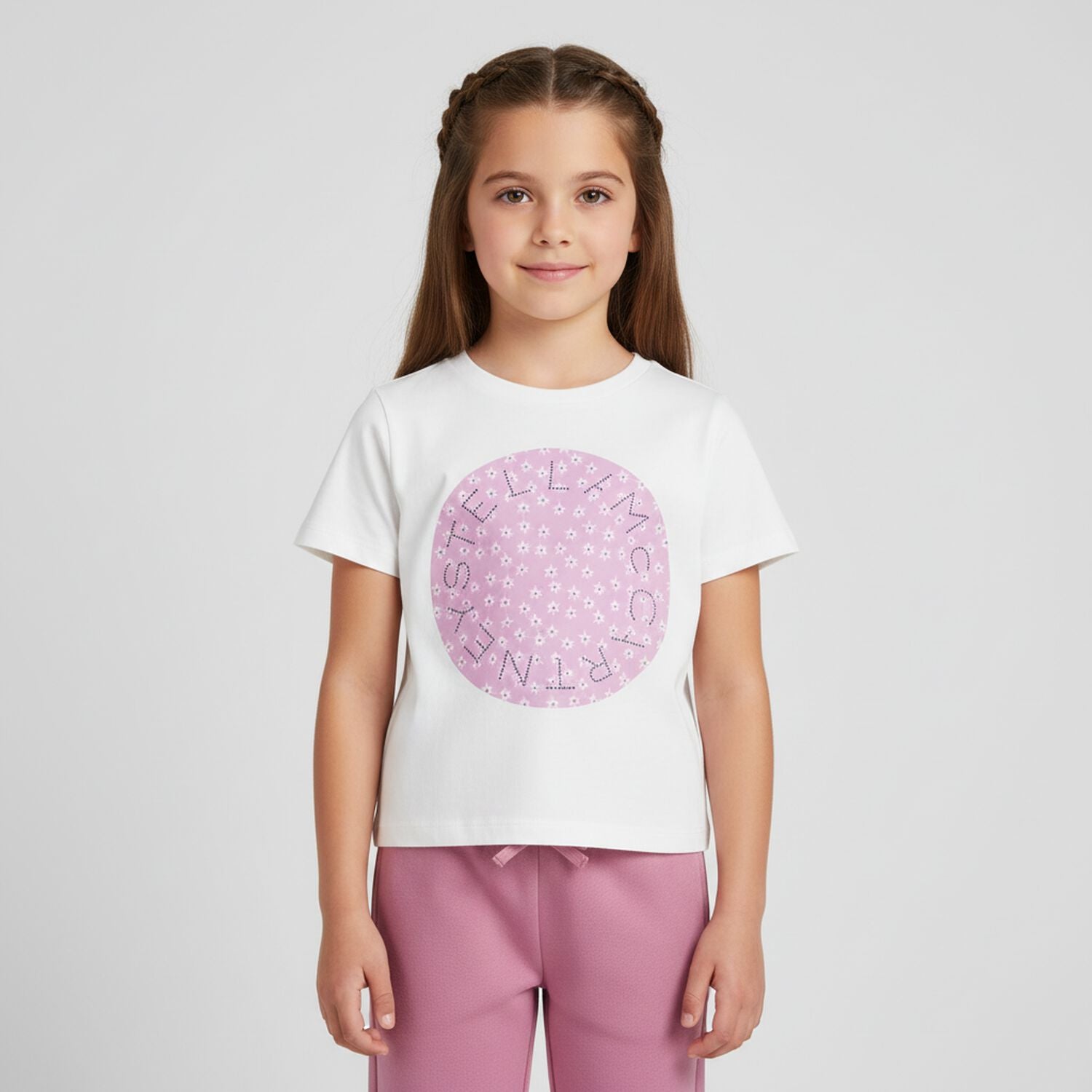 Stella McCartneyFloral Logo Sleeve TopSAVANNA