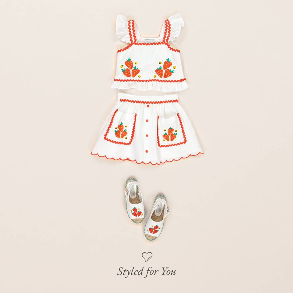 Stella McCartneyStrawberry Embroidered Skirt8055178779601SAVANNA