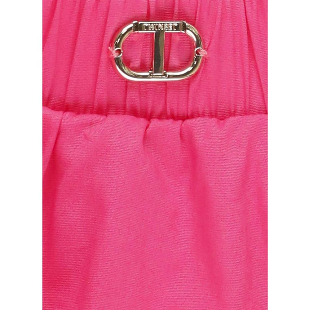 TWINSETShort Poplin Flounce SkirtSAVANNA