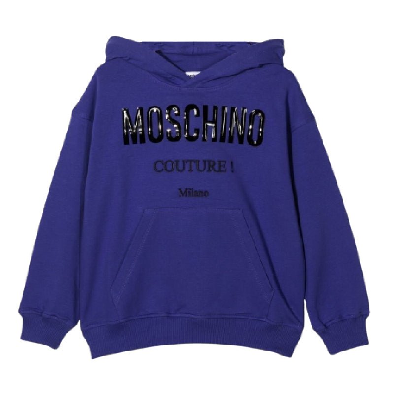 purple moschino hoodie
